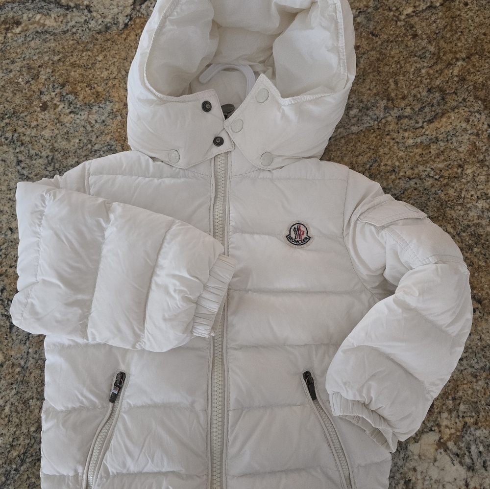 Moncler Boys White Down Coat Size 2